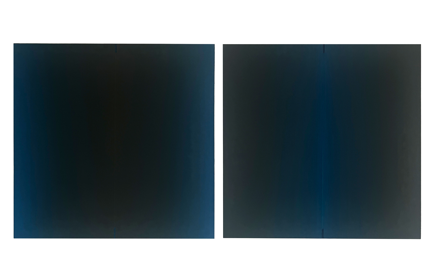 Johannes Geccelli, Blaurand Quadrat, 1994 / Mittblau Quadrat, 1994